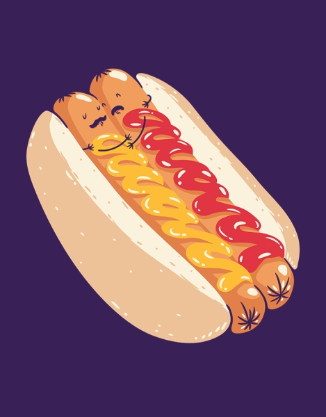Hotdogs in a bun Hero Shot