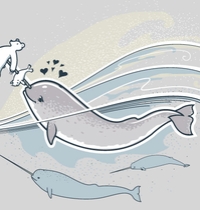 The Friendly Narwhal t-shirt design